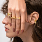 Crossed Eyes Double Ring