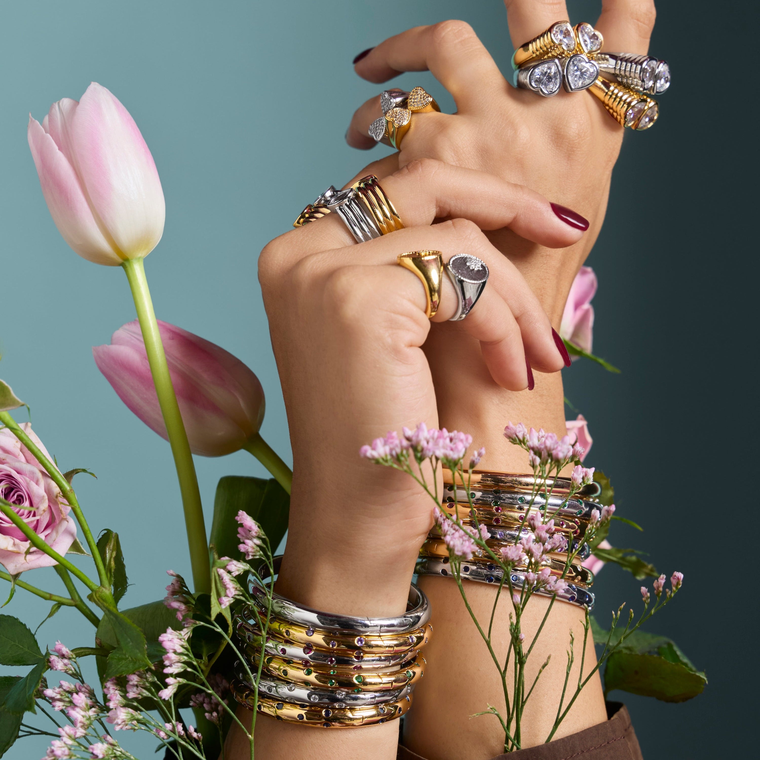 Silver Polka D'or Bangle