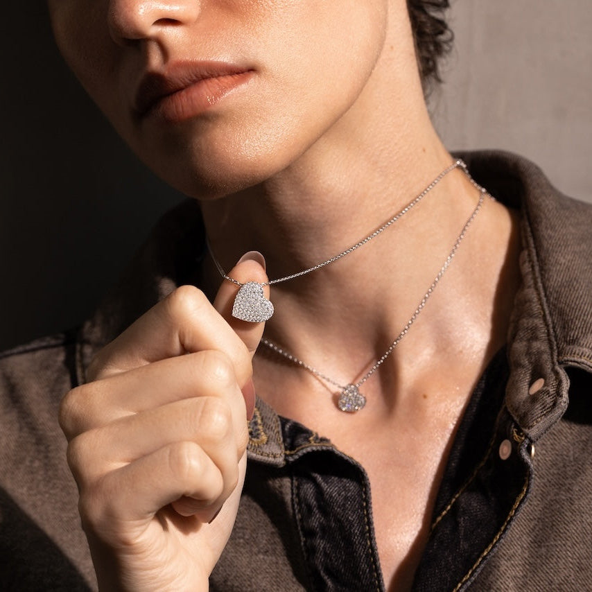 Falling Heart Necklace