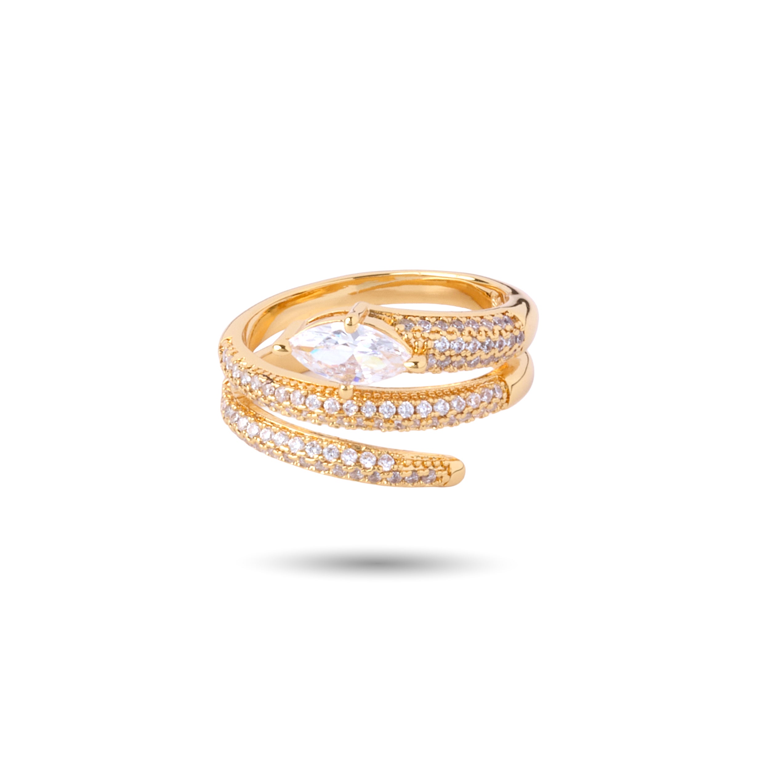 Twisted Coral Pinky Ring