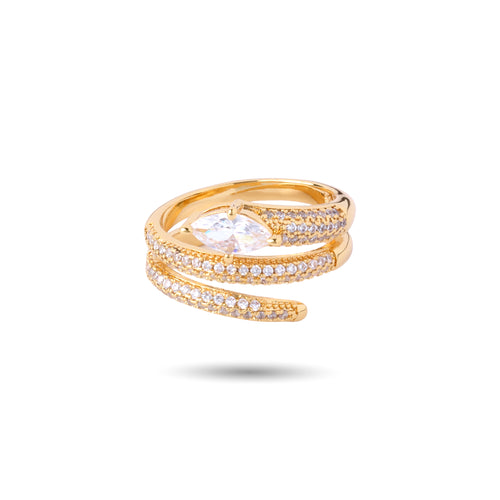 Twisted Coral Pinky Ring