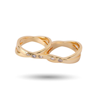 Crossed Eyes Double Ring