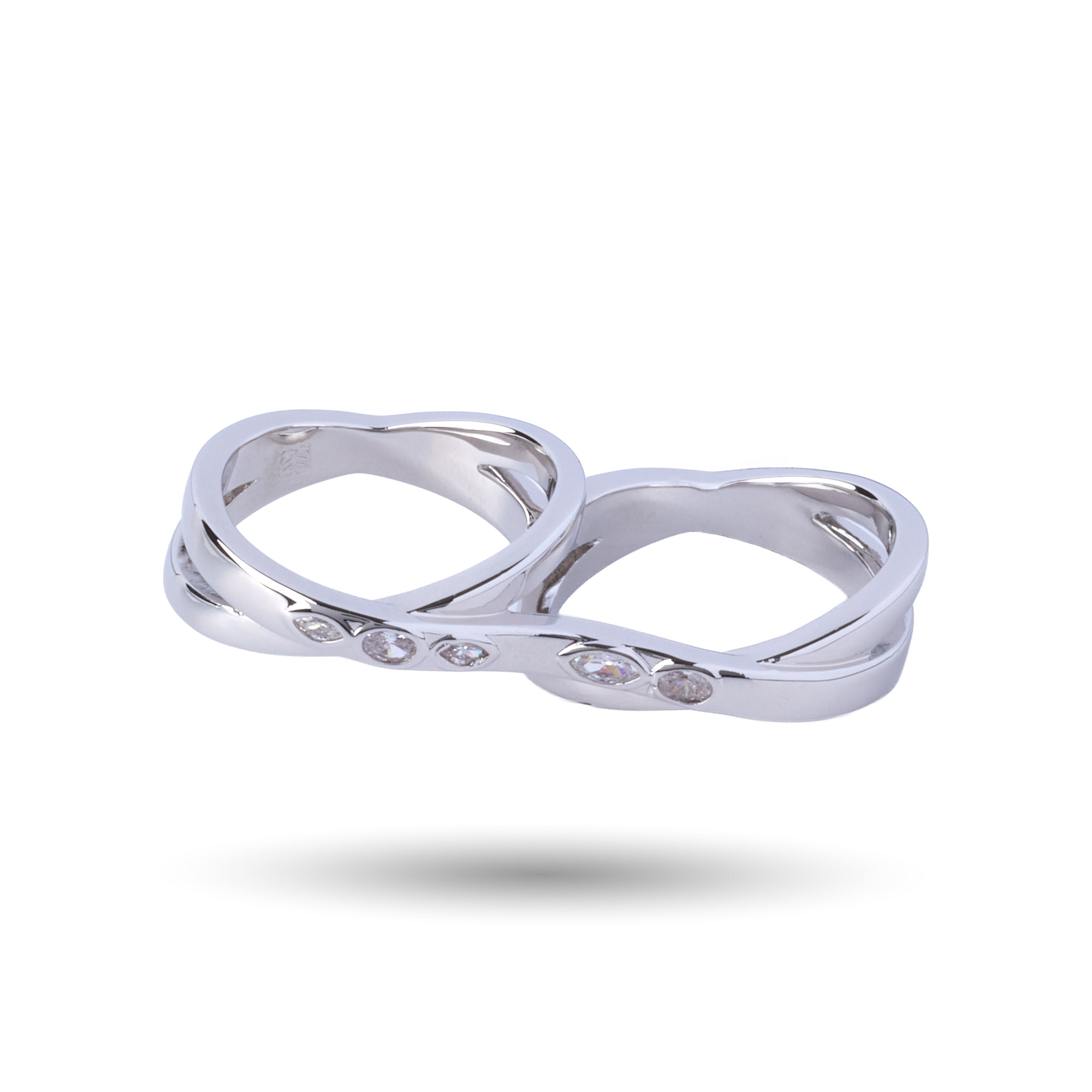 Crossed Eyes Double Ring