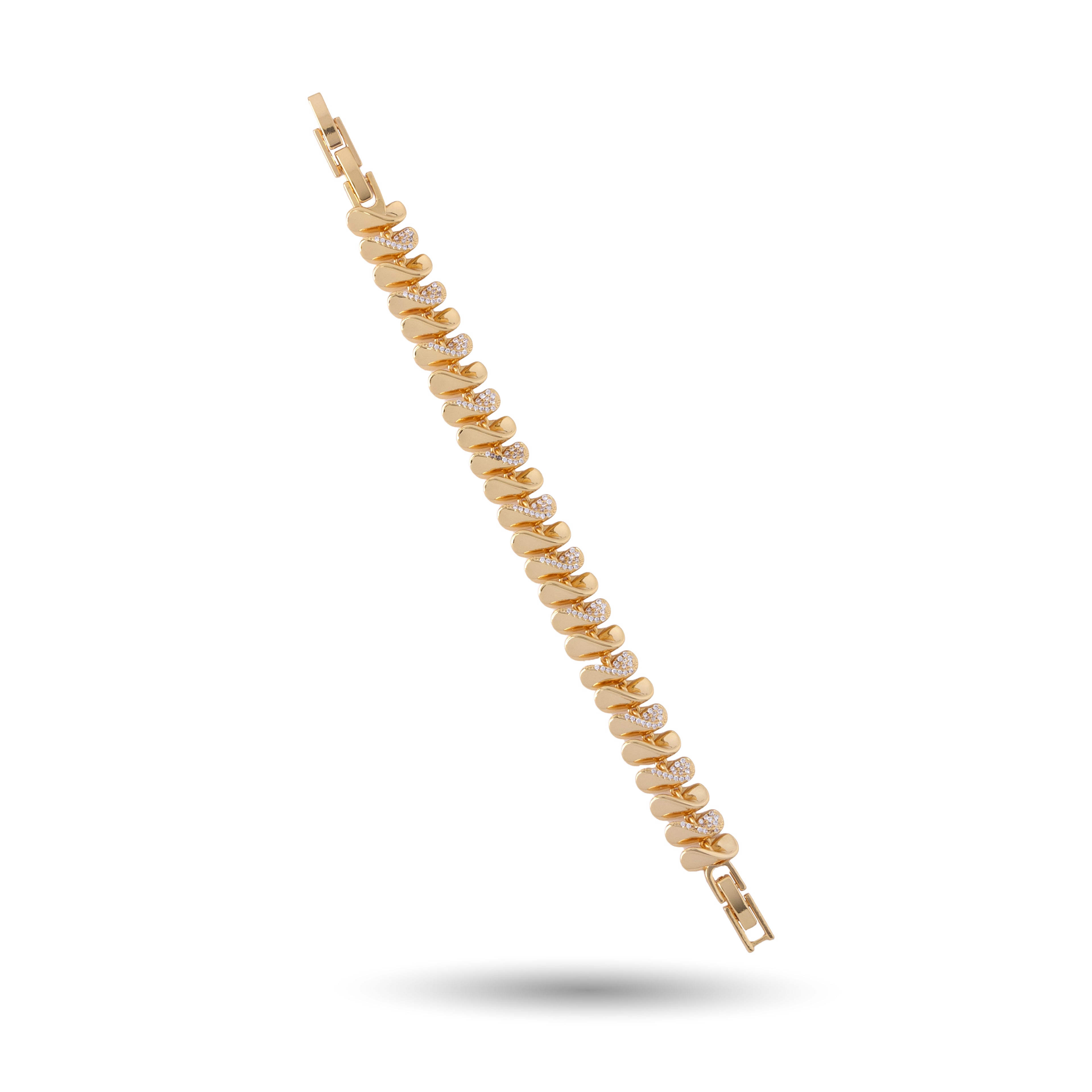 Tilted Wave Thin Bracelet