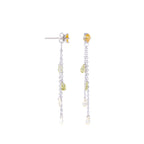 Colored Dangling Clear Stone Earring