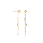 Colored Dangling Clear Stone Earring