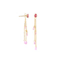 Colored Dangling Clear Stone Earring