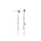 Colored Dangling Clear Stone Earring