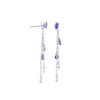 Colored Dangling Clear Stone Earring