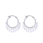 Clear Stone Rounded Hoops