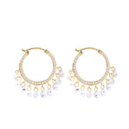 Clear Stone Rounded Hoops