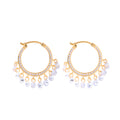 Clear Stone Rounded Hoops