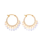 Clear Stone Rounded Hoops