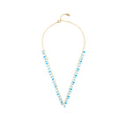 Colored Clear Stone Necklace