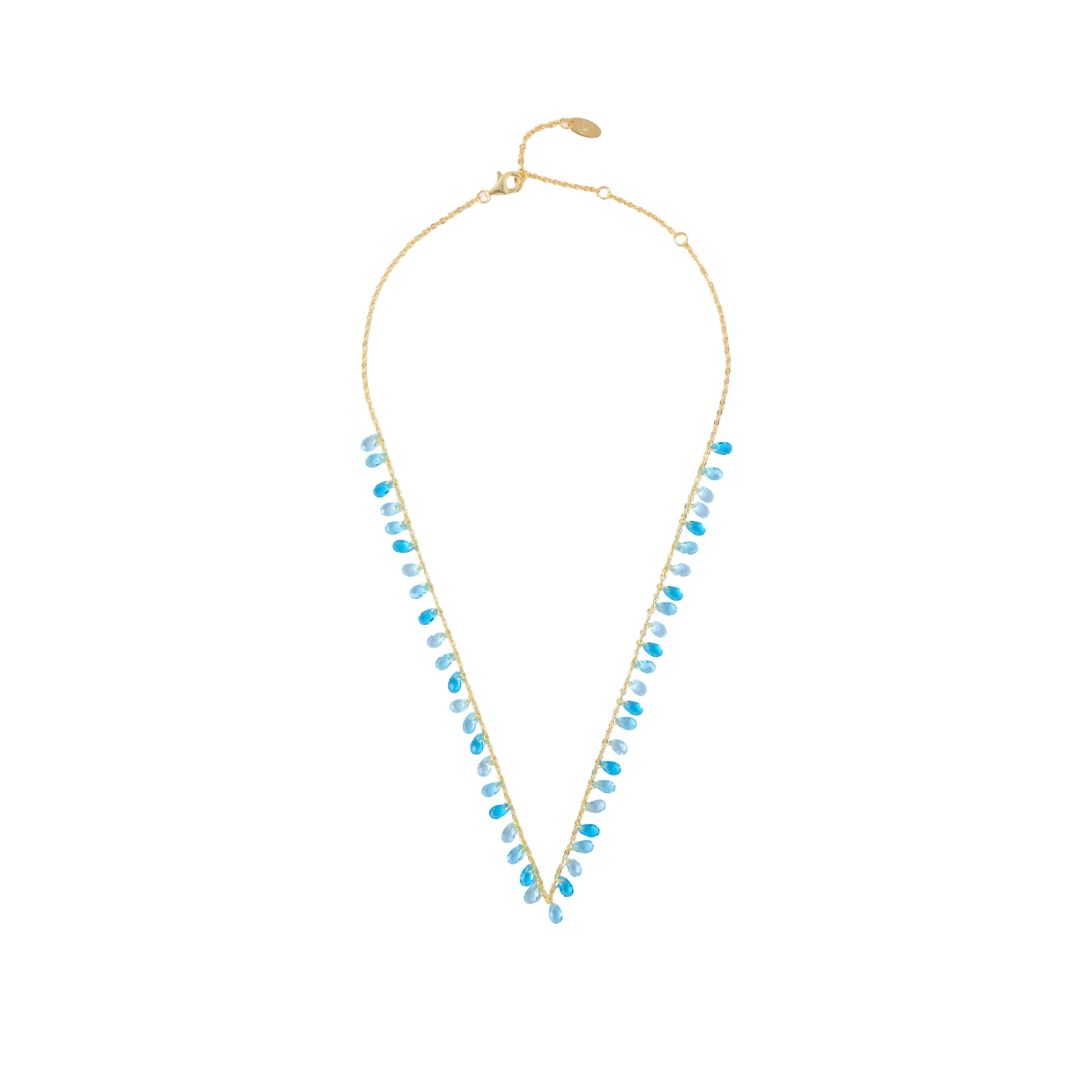 Colored Clear Stone Necklace