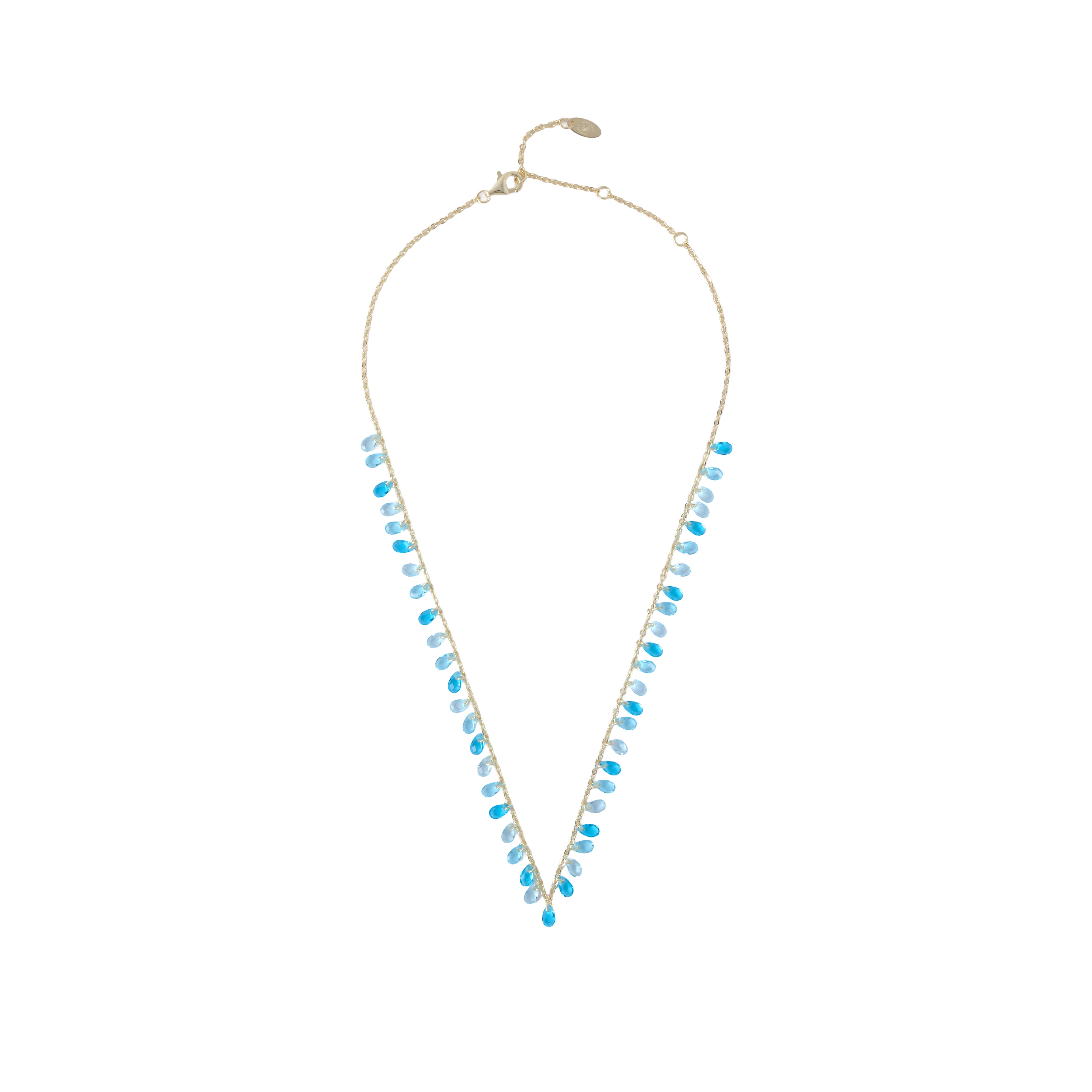 Colored Clear Stone Necklace