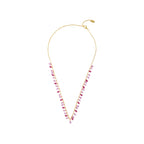 Colored Clear Stone Necklace