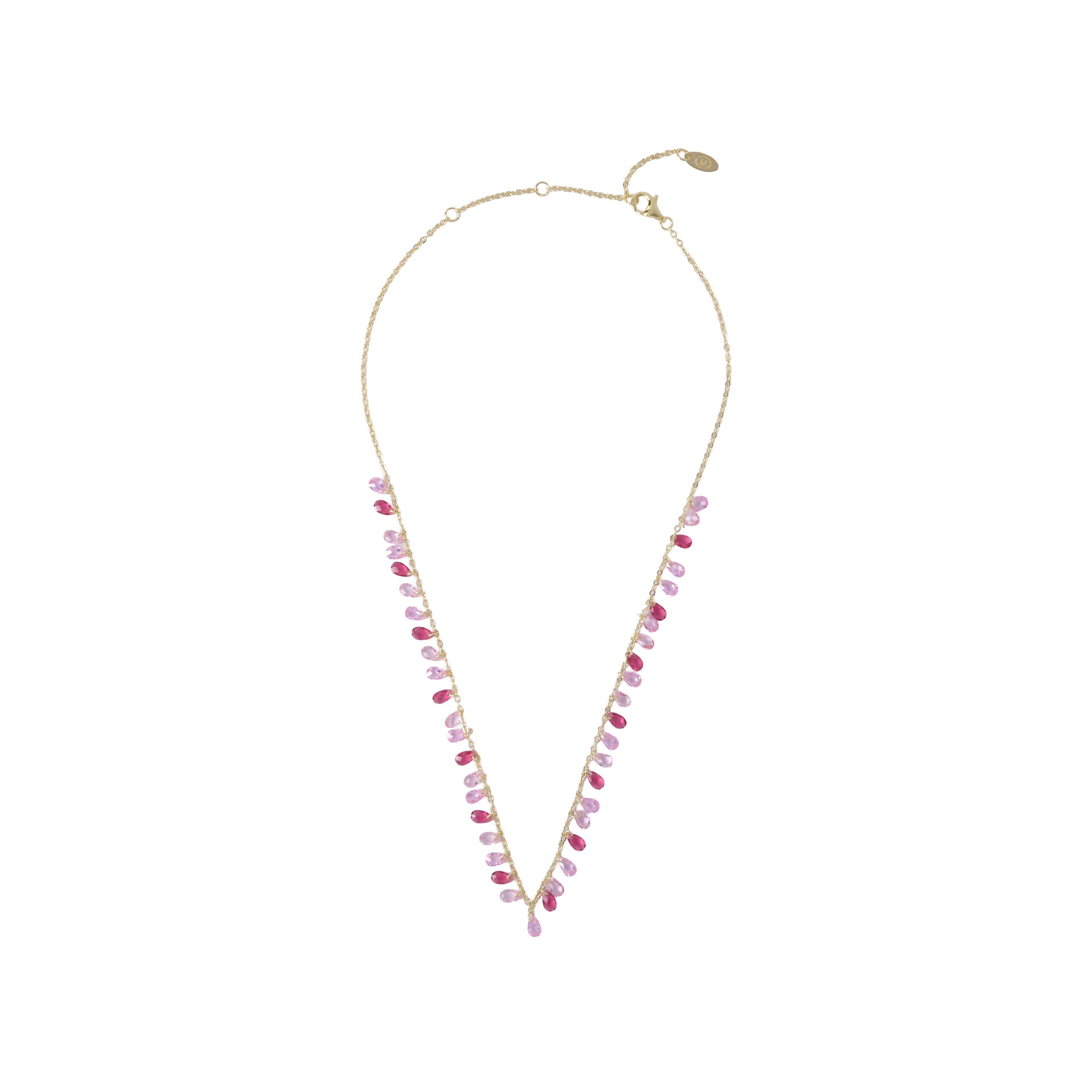 Colored Clear Stone Necklace