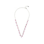 Colored Clear Stone Necklace