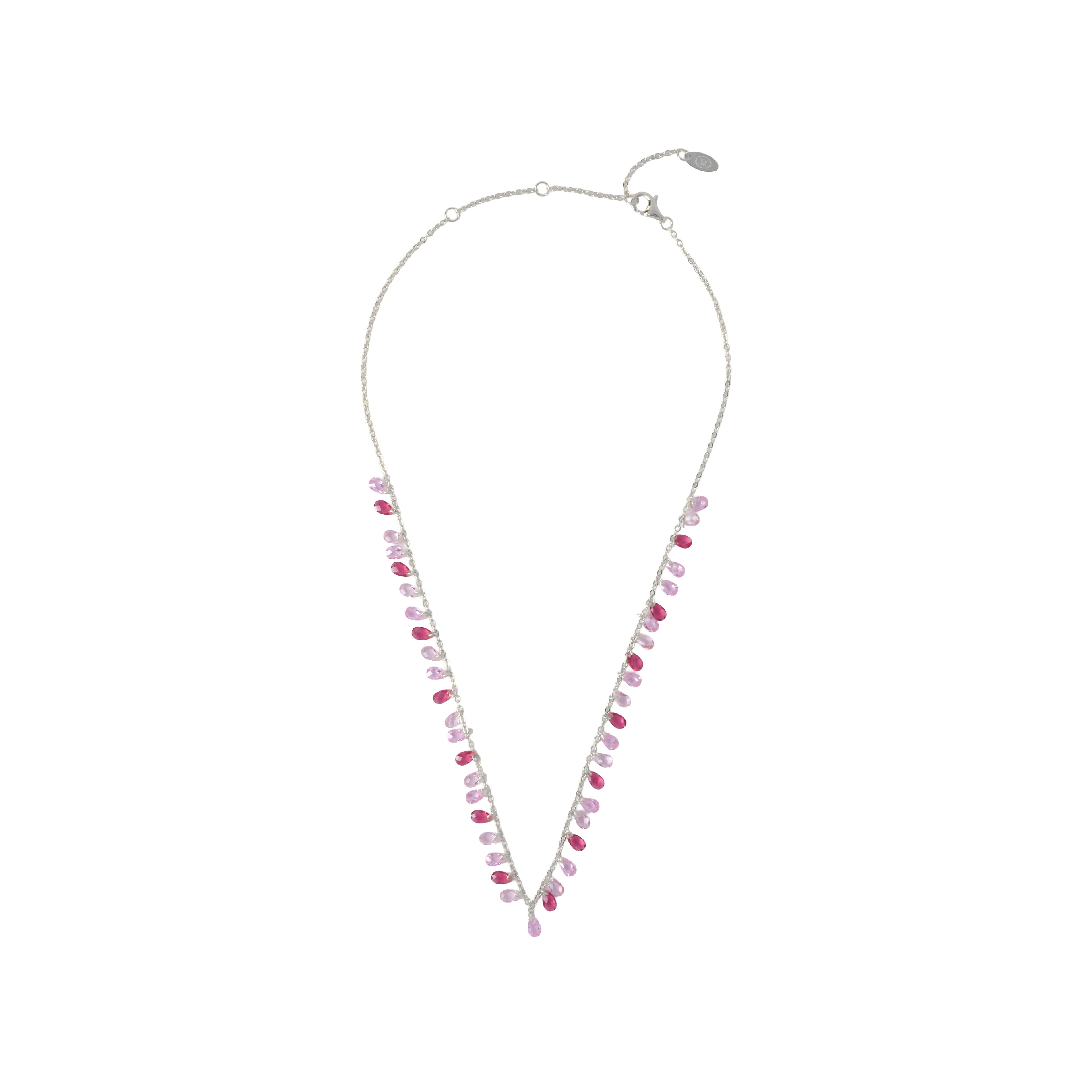 Colored Clear Stone Necklace