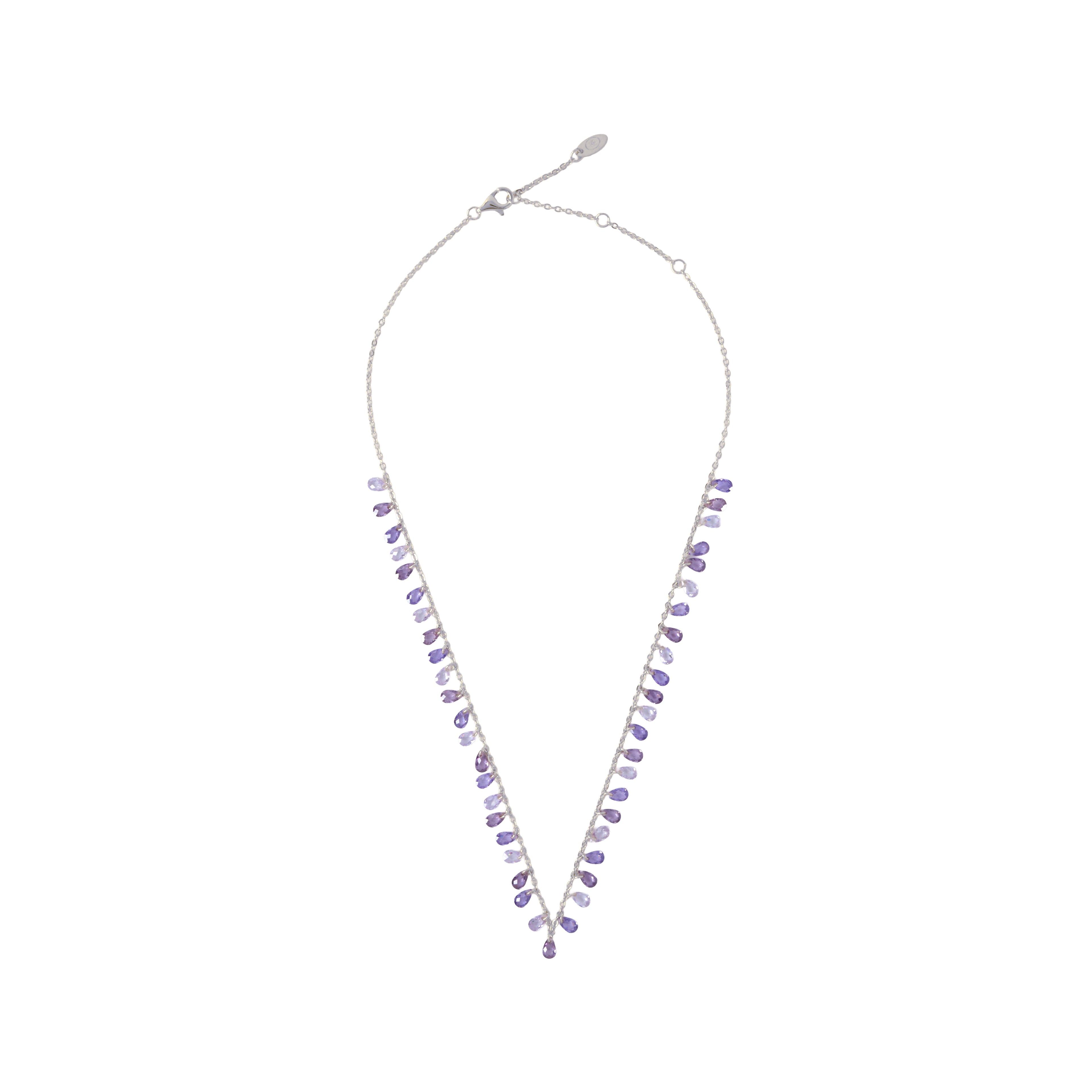 Colored Clear Stone Necklace