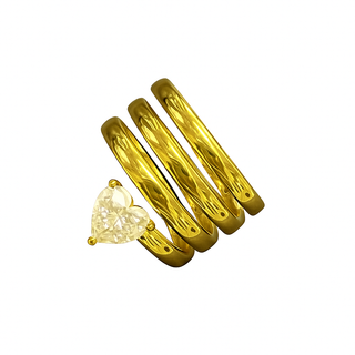 Plain Heart Spiral Pinky Ring