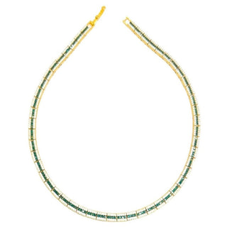 Green Oasis Tennis Necklace