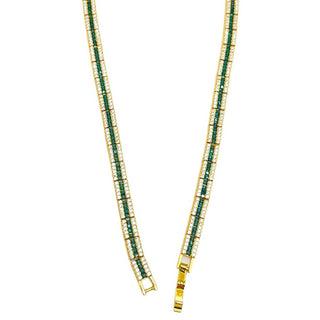 Green Oasis Tennis Necklace