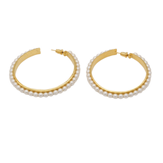 Pearl Hoop Earrings