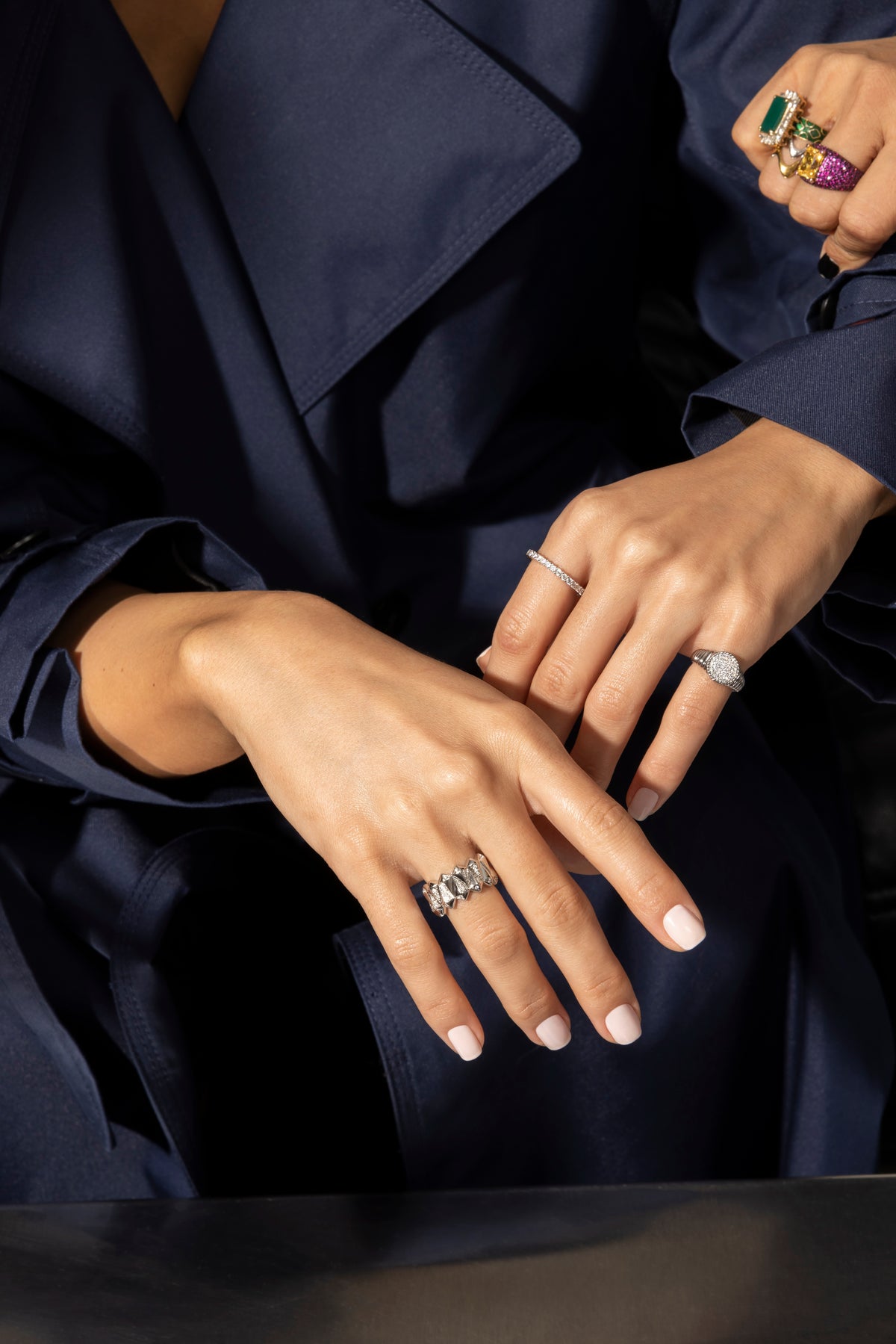 Ribbed Heart Pinky Ring