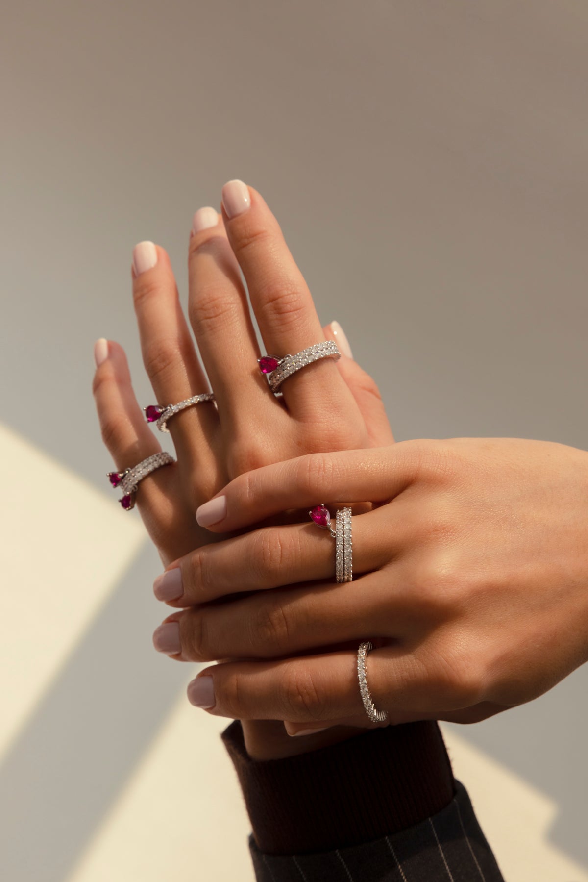Ruby Drop Pinky Ring