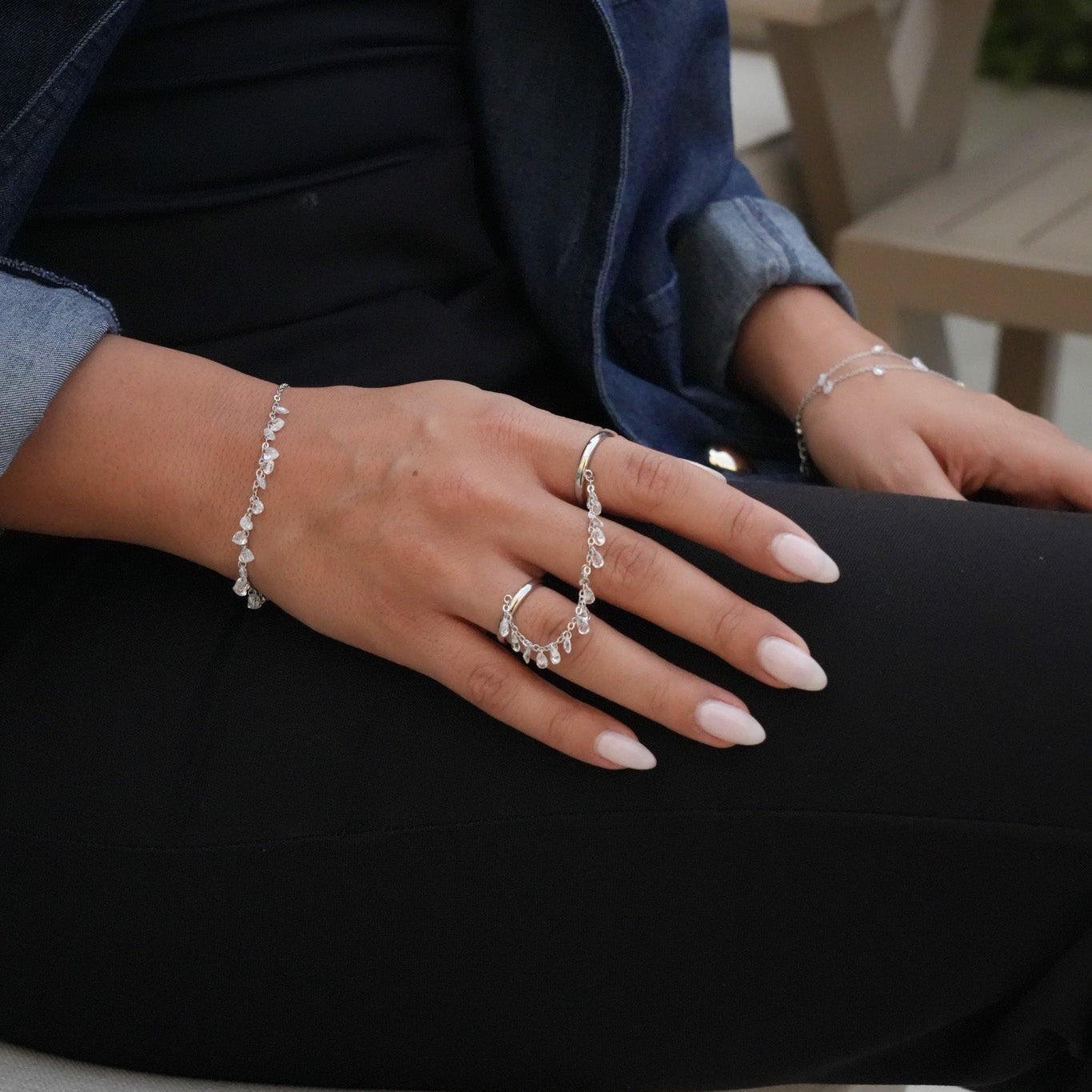 Heart Clear Stone Bracelet