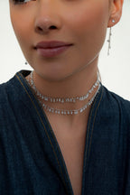 Pear Clear Stone Necklace