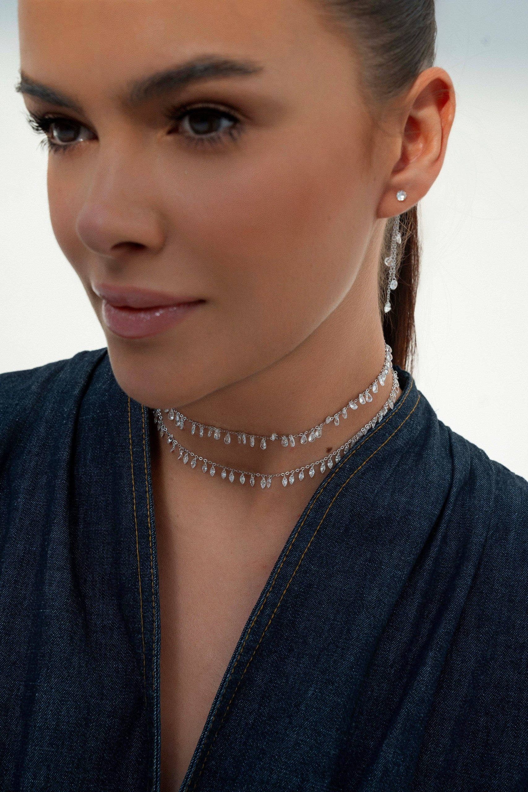 Marquise Clear Stone Necklace