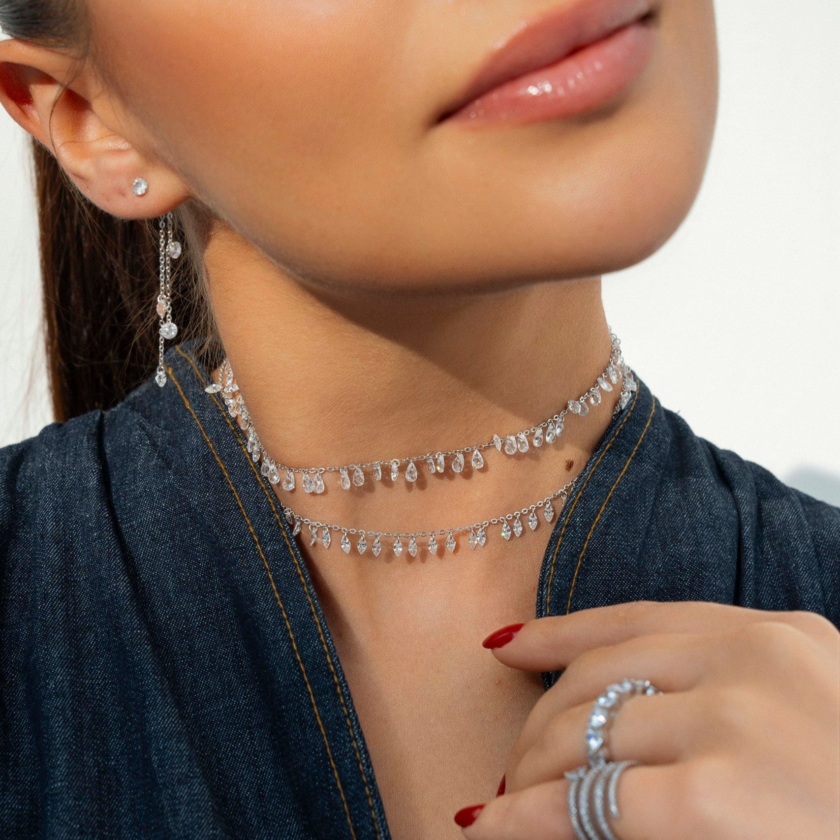 Marquise Clear Stone Necklace