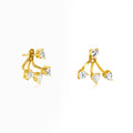 Heart Stud Two Layer Earrings