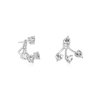 Heart Stud Two Layer Earrings