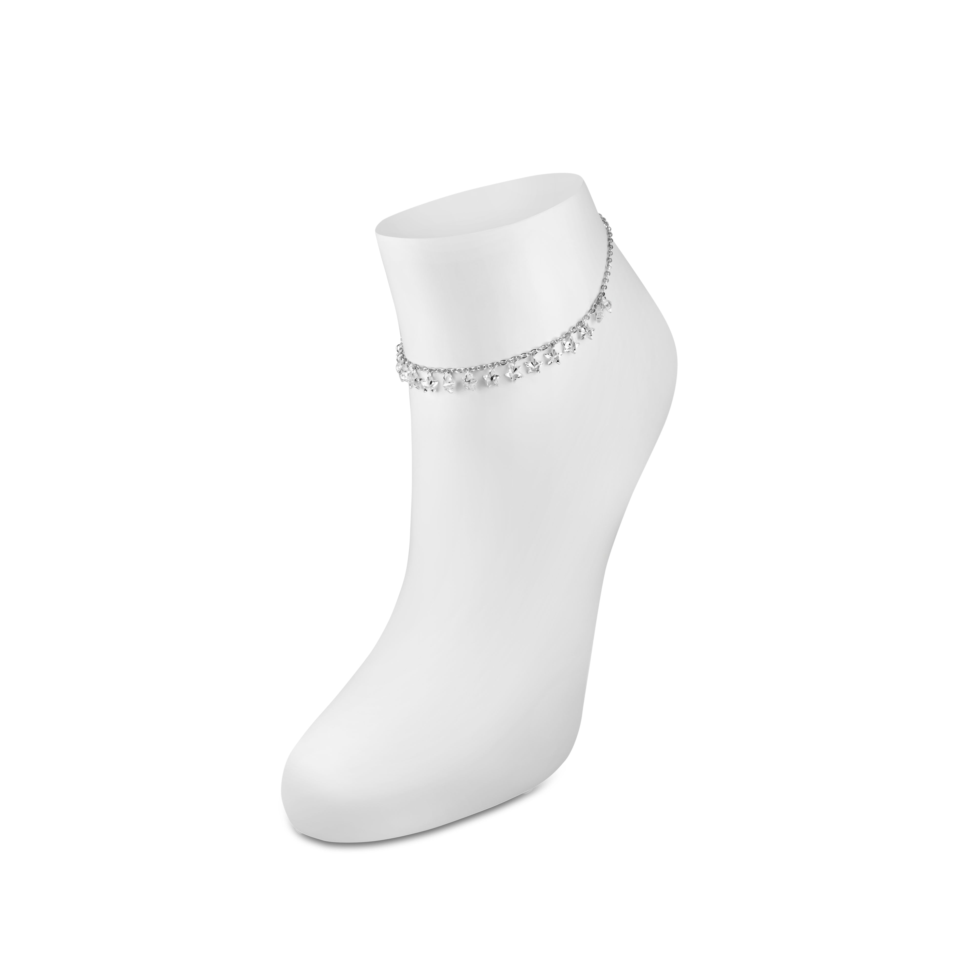 Clear Stone Star Anklet