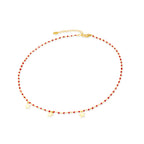 Red Enamel Star Necklace