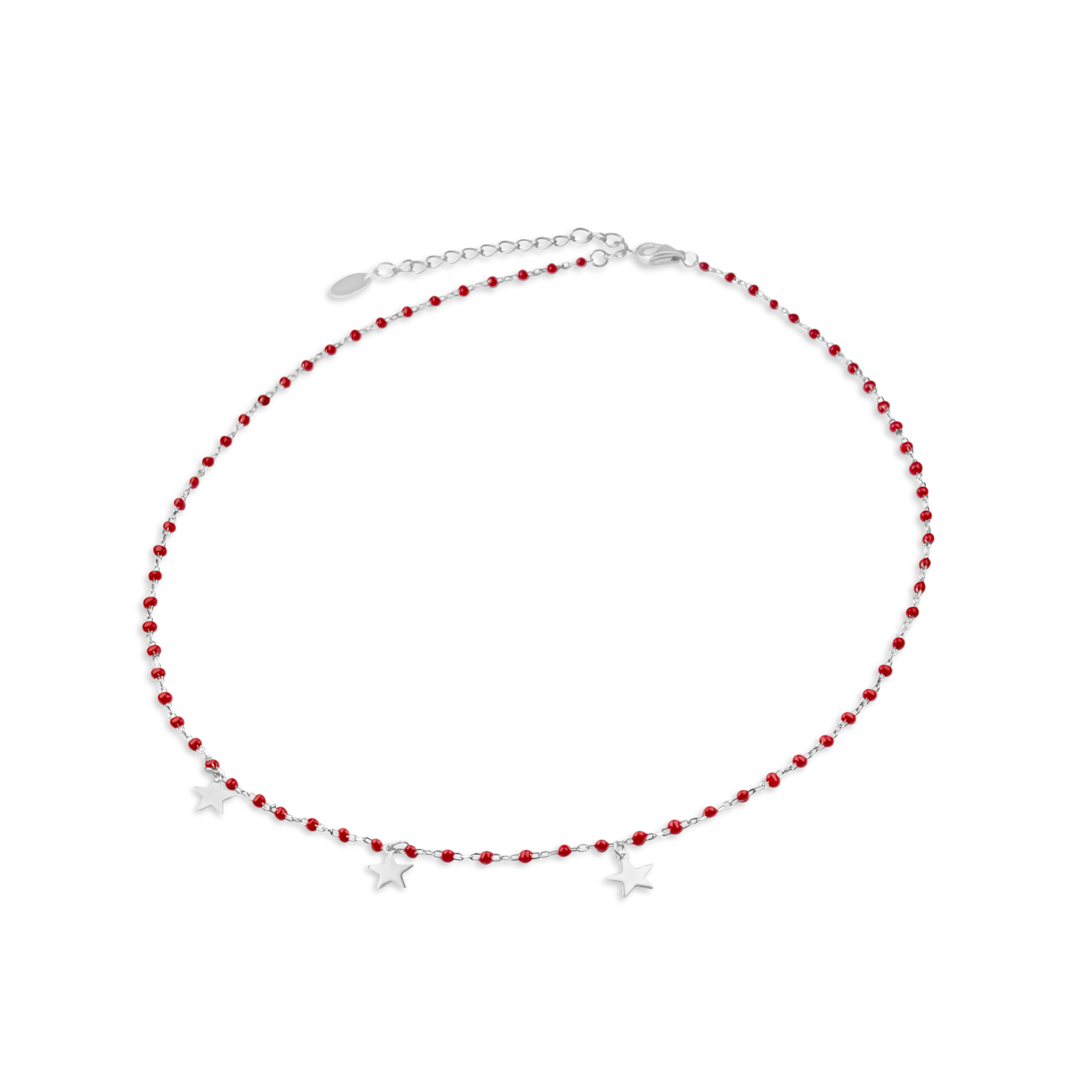Red Enamel Star Necklace