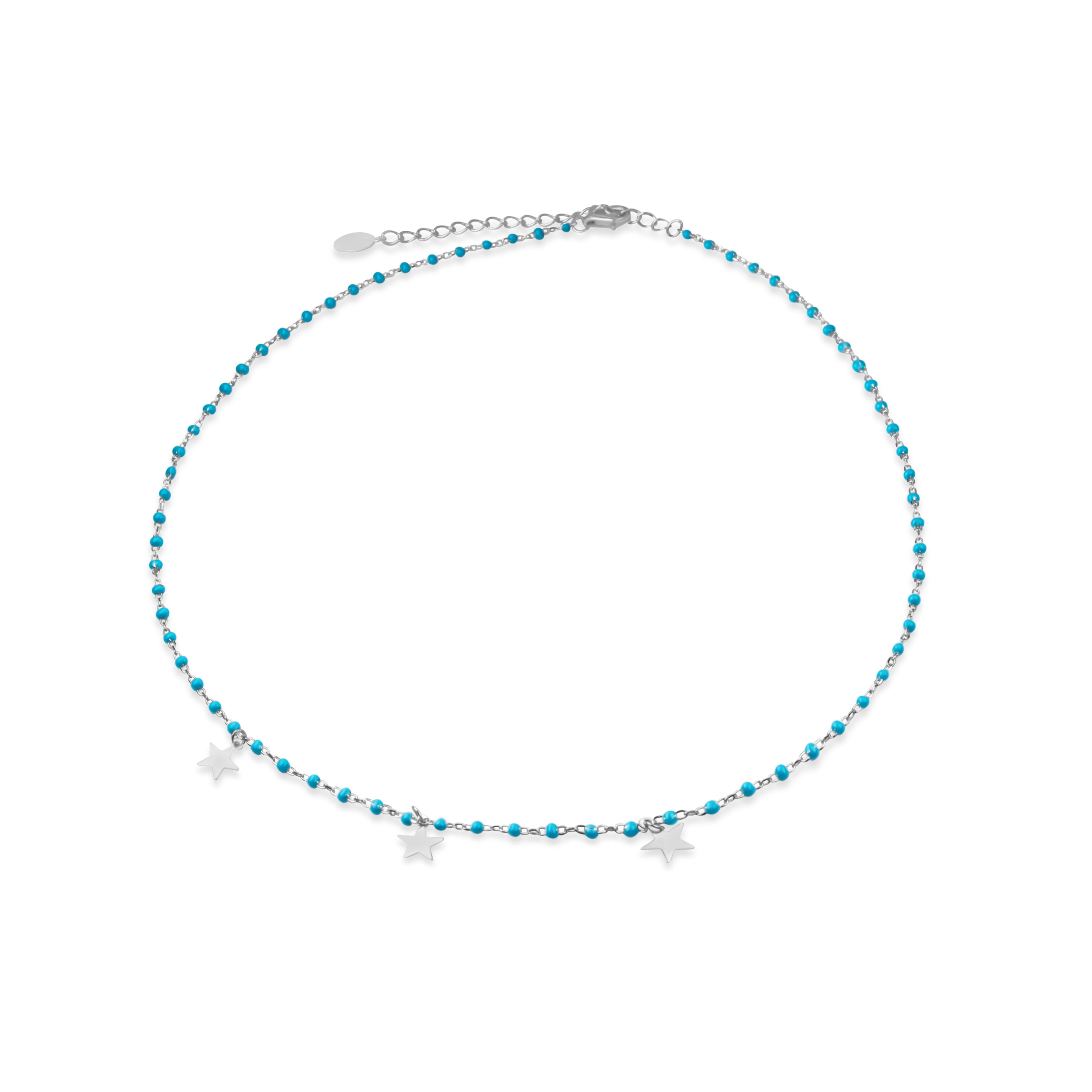 Blue Enamel Star Necklace