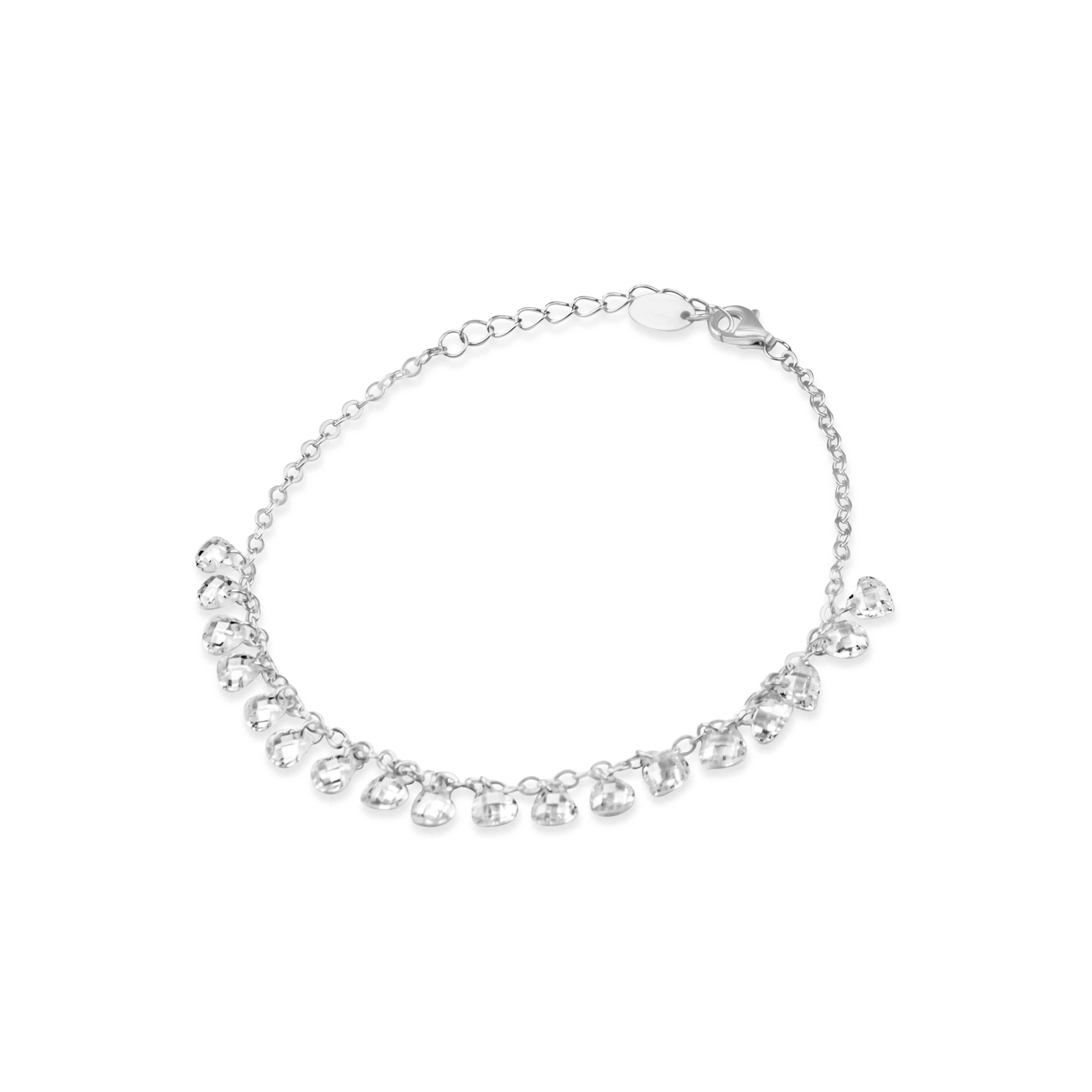 Heart Clear Stone Bracelet