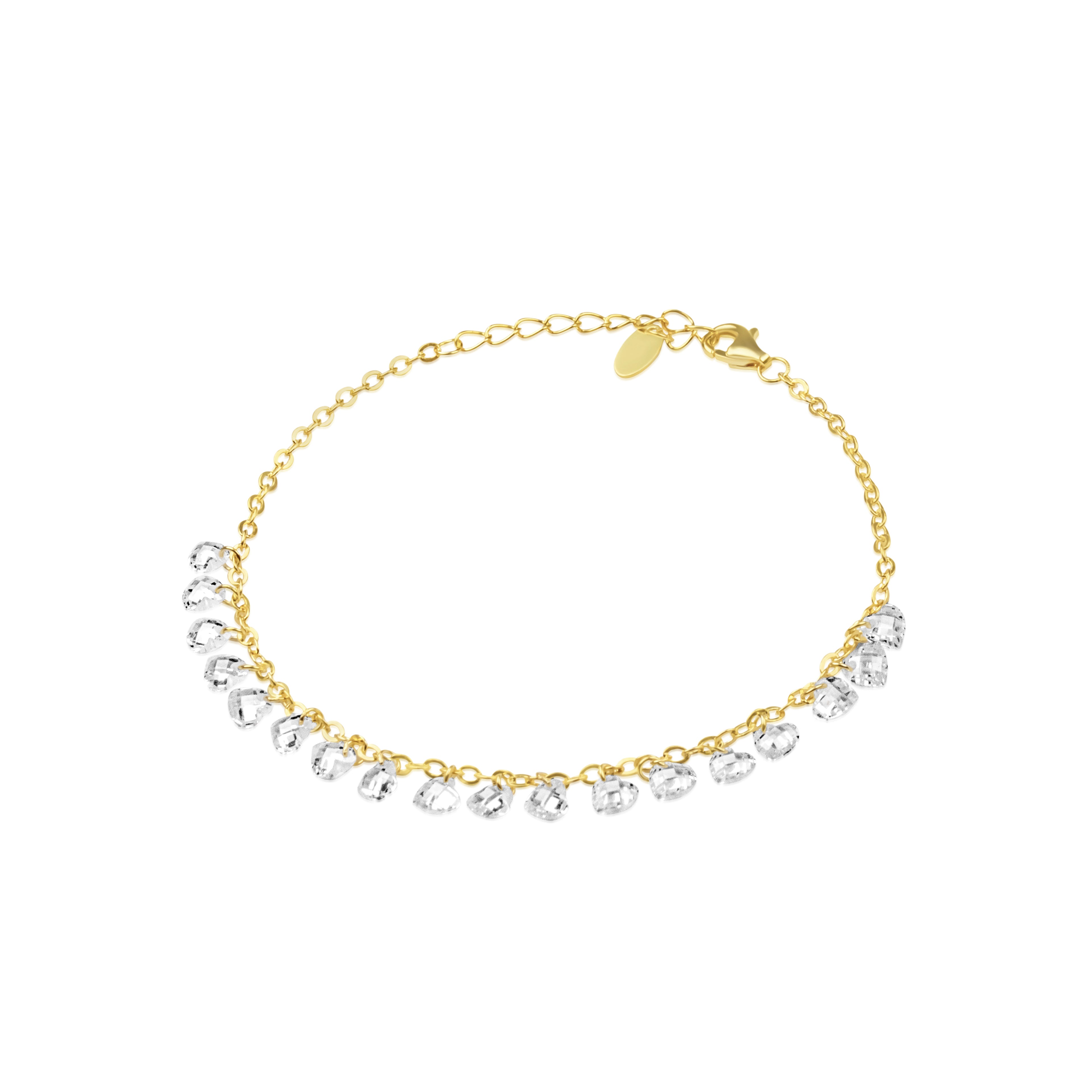 Heart Clear Stone Bracelet
