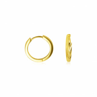 Gold Souk Long patterned Hoop Earring