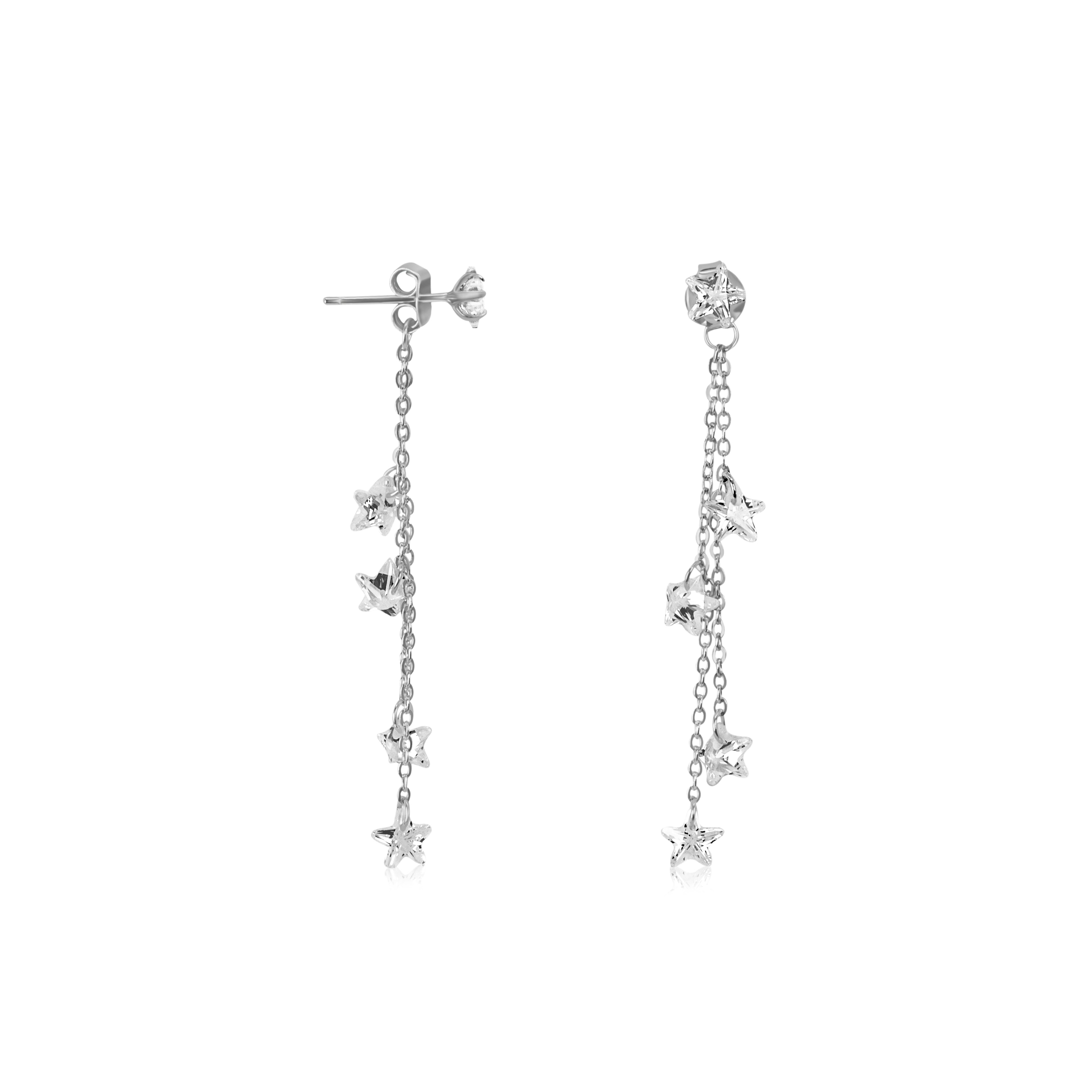 Clear Stone Dangling Earrings