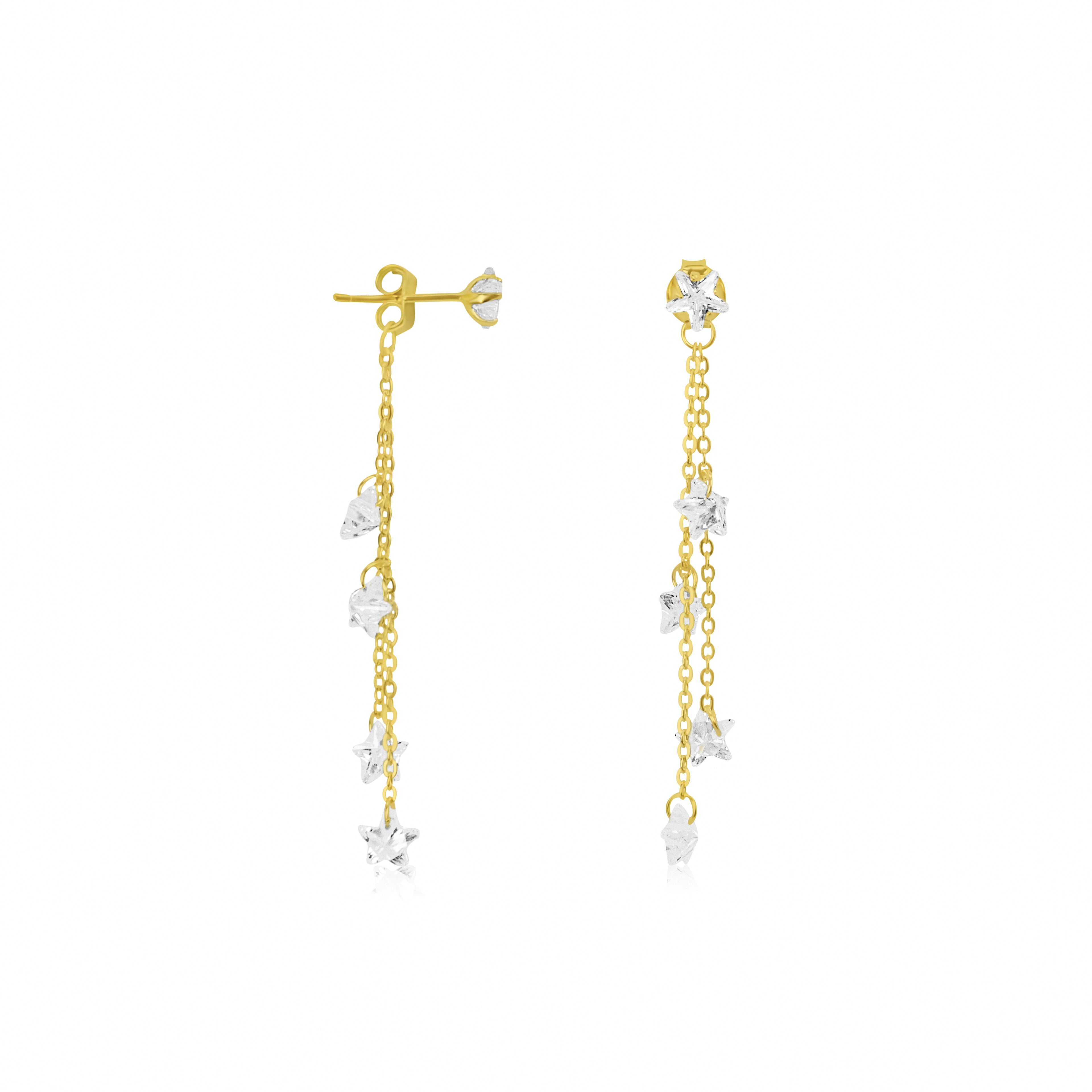 Clear Stone Dangling Earrings