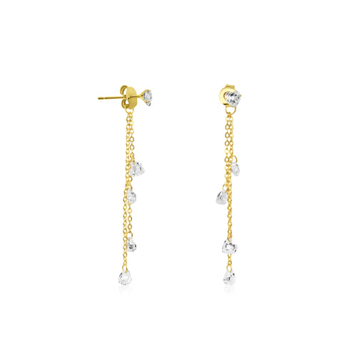 Clear Stone Dangling Earrings