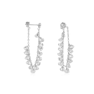 Clear Stone Hoop Earrings