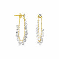 Clear Stone Hoop Earrings