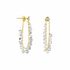 Clear Stone Hoop Earrings